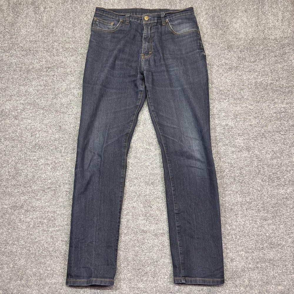 Blue Delta Custom Jeans Mens 30x30 Blue Dark Wash Regular Straight Denim Zip Fly